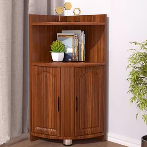 Armario de esquina para despensa pequeña: mueble de piso con dos puertas para ahorrar espacio