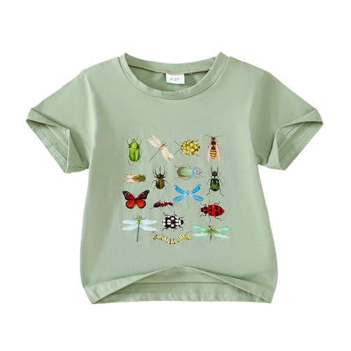 Image of Little Girl /Boy Shirts Insect Animals Tee Shirt Top Summer Short Sleeve Clothes 2-7 Years