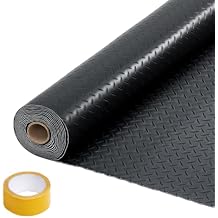 Garage Floor Mat 7.5x20 FT, 2.8mm Thick PVC Garage Floor Roll Cover, Non Slip Diamond Plate Surface, Full Protection for SUV Truck Car Parking, Indoor Garage Flooring, Workshop Mat