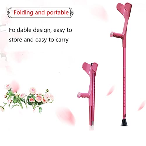 1 Par 2 Unidades Muletas Adultos, Muletas Médicas para Antebrazo, Bastones Plegables, Muletas Ajustables, para Adultos y Niños con Altura 140-190 cm Keep it in Mind