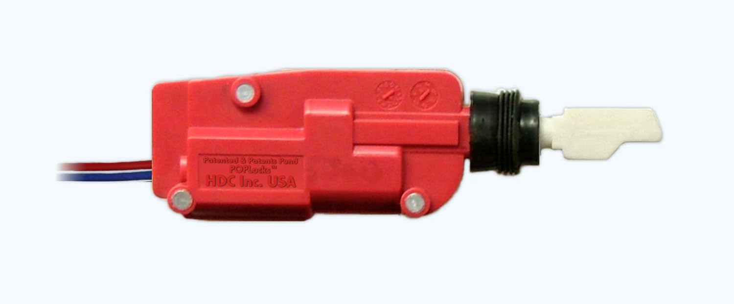 P.O.P. LOCKS RA 12V Red Flat Actuator for Power Locking Applications