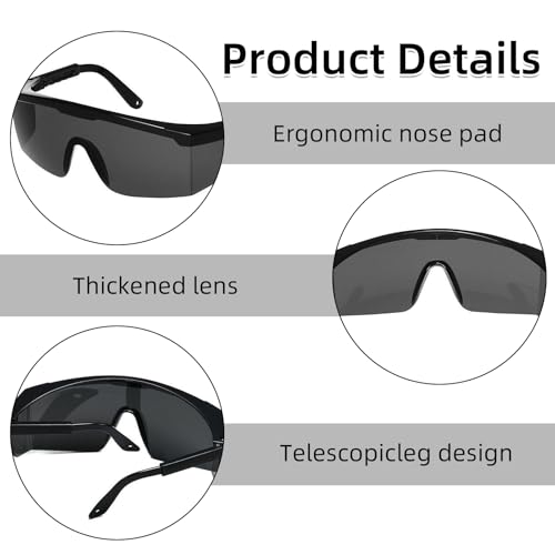 2 Stück IPL Lichtschutzbrille, 200nm-2000nm WellenläNge Laserschutzbrille, Die HPL/IPL Haarentfernung Mit UV-C-Schutz, Laserschutzbrille, Solarium Brille, Kosmetischen Augenschutz Laser Haarentfernung