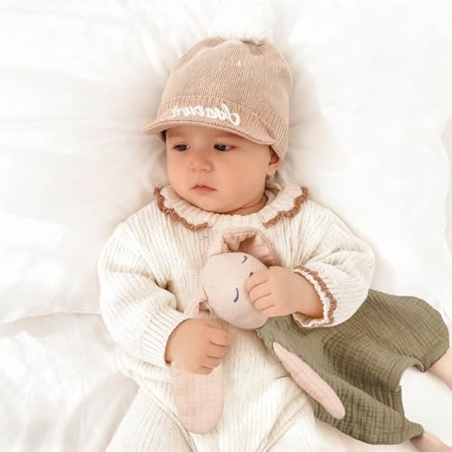 Image of lulumoon Bunny Baby Security Blanket: Skin-Friendly Muslin Snuggle Lovey for Travel & Daycare - Newborn Gift for Baby Shower