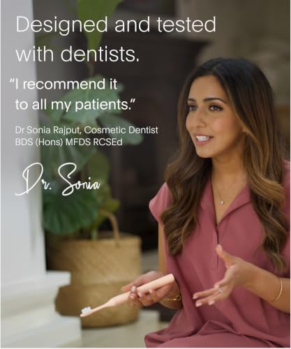Image of SURI Recyclable Plant-Based, Electric Toothbrush Heads - Long Lasting Replacement Heads | Compatible Only Sonic Electric Toothbrush - Sunset Bloom, Pack of 3