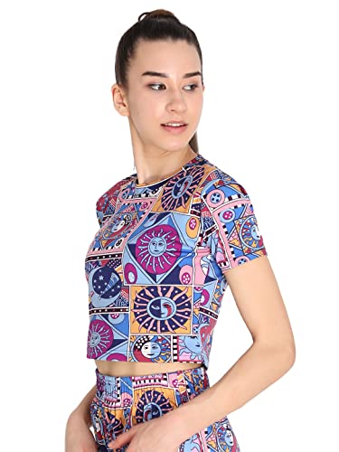 Image of CHKOKKO Women's Polyester Regular Fit Crop Top