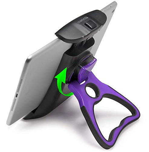 Aduro U-Grip Tablet Stand Holder [Easy-Grip] Adjustable Multi-Angle Universal Desk Mount for iPad & All Tablets (Purple)