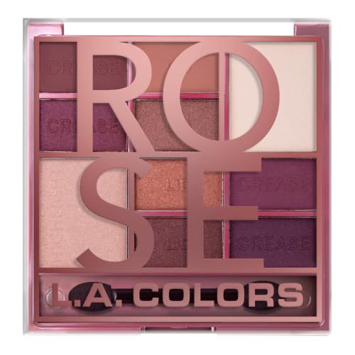 Image of L.A. COLORS Color Block 10 Color Eyeshadow Palette, Rose CES136