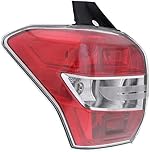 Evan-Fischer Tail Light Lens and Housing Compatible with 2014-202016 Subaru Forester Driver Side