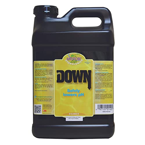 Microbe Life Hydroponics pH Down pH Control Liquid, Premium Buffering for pH Stability, Decreases pH Levels, Use with Any Feeding Systems Including Hydroponics or Soil, 2.5 Gallons - Best pH Down Solutions