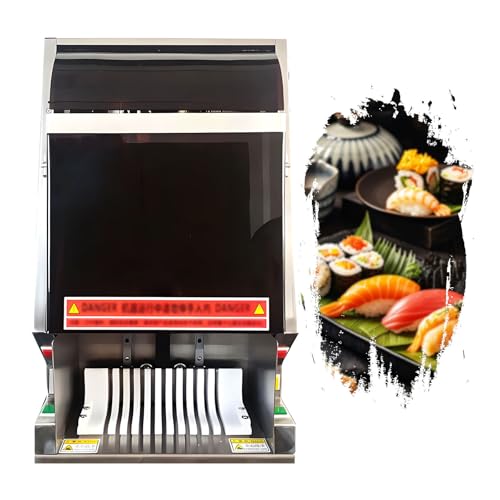 KPOUYYDS Máquina automática de 55 W para Hacer Sushi Cortador de Sushi de Acero Inoxidable Corte Suave con botón de Parada de Emergencia Dispositivo de protección de Herramientas