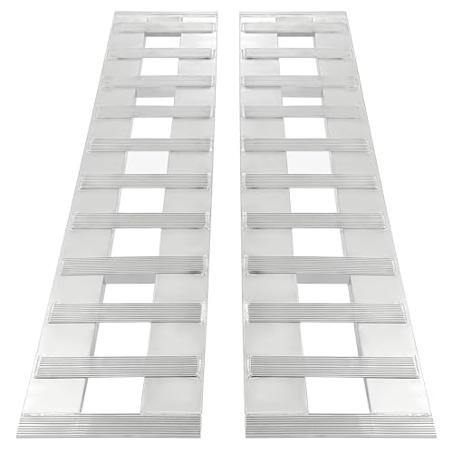 ALMULOO 60' x 15' Aluminum Trailer Ramps 6800 LBS Motorcycle ATV Loading Ramps Truck Heavy Duty Hook...
