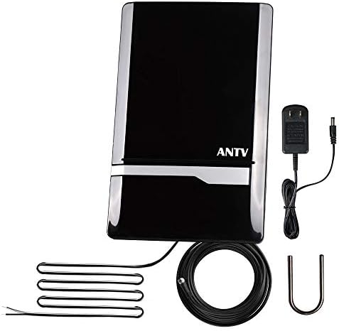 ANTOP ANTENNA 6543821731 Amplified Radio Antenna, Indoor AM FM Antenna 50 Miles Multi-Directional Reception for Stereo Radio Audio Signals with Adapter Connector โฆ