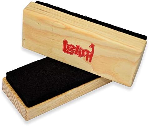 Lelin Chalkboard Premium Wool Felt Eraser with Solid-Wood Handle Campus Style Cleaner Blackboard Whiteboard School Office Kitchen for Teachers and Children