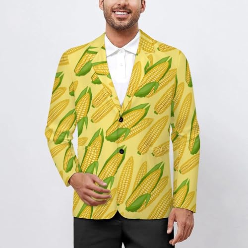 Corn Cobs Men's Two Button Suit Jacket Sports Coat Novelty Casual Outwear Tops Funny2