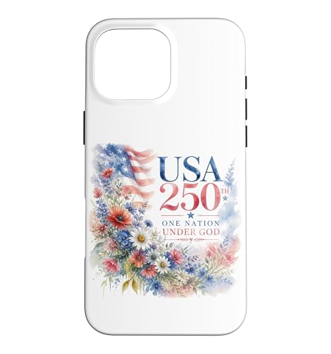 One Nation Under God ? Faith Watercolor Women's American 250 �X�}�z�P�[�X iPhone 16 Pro Max �p