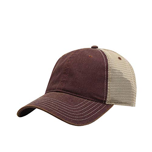 Image of The Vintage Year Distressed Cotton Unstructured Soft Mesh Breathable Adjustable Dirty Wash Dad Hat Trucker Baseball Cap