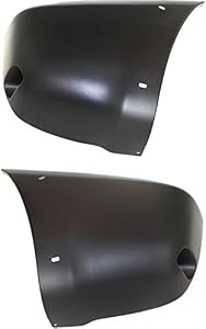 Evan-Fischer Bumper End Compatible with Toyota RAV-4 2001-2003 Rear Left and Right Side Primed w/Holes Compatible with Fender Flare and Reflector