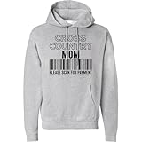 inktastic Cross Country Mom- Please Scan Barcode- Funny Adult Hoodie Sweatshirt X-Large Athletic Heather 4615b