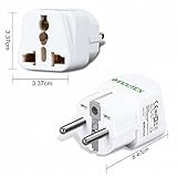 Contenido: 2x adaptador internacional a Schuko