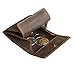 Genuine Leather Coin Purse Mini Cash Wallet Men Women Coin Pouch Tray Money Change Holder Best Holiday Gift for Father Mother Husband Wife or Friends HBZ01-F-US Dark Brown
