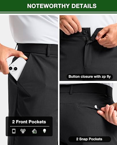 Image of Soothfeel Men's Casual Shorts 5 /7 /9 Inch Golf Dress Shorts for Men Flat Front Work Lightweight Quick Dry with 4 Pockets