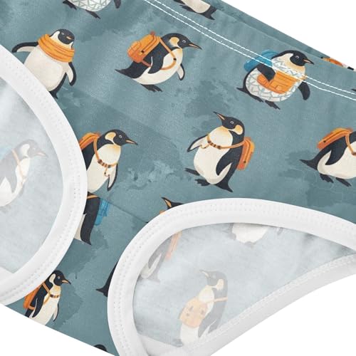 Joisal Cotton Girls Underwear Toddlers Adorable Cartoon Penguins Cute Panties Girl Fancy Undies Kids Briefs 2t4