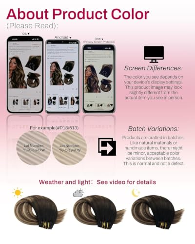 Image of Moresoo Clip in Black to Mocha Blonde Hair Extensions Long Thick 24in 150g