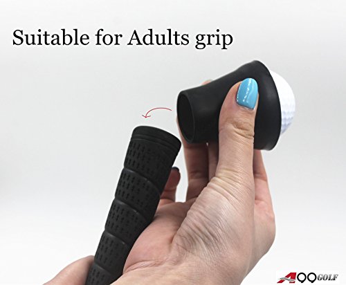 2Pcs Pb01 Golf Ball Pick Up Tool Accessories Black Rubber With 2Pcs Air Flow Balls #TOP4