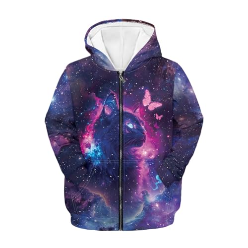 HUIACONG Kids Hoodie Boys Girls Long Sleeve Sweatshirts with Zipper for Children