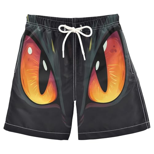 Red Eyes Boys Swim Trunks, Quick Dry Toddler Beach Shorts Boy Swimwear Bathing Suit