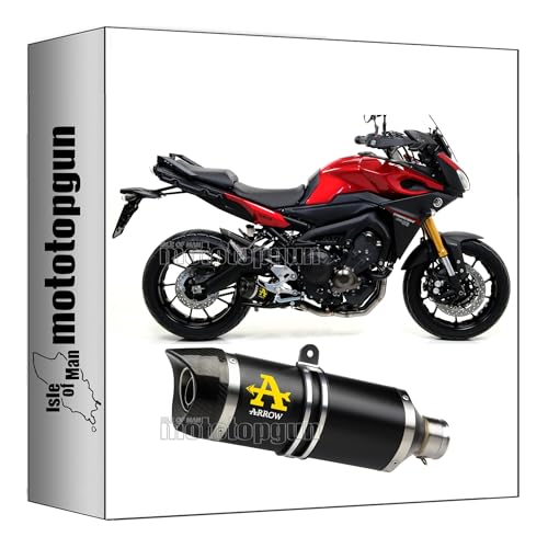 Echappement Arrow homologue Thunder en alu noir avec embout carbone carby