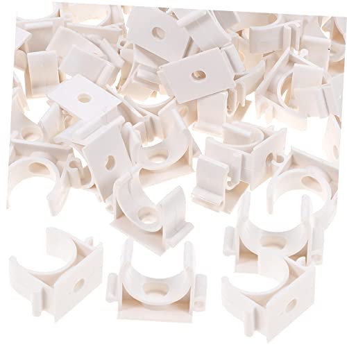 LIFKICH 60Pcs Support Brackets U Shaped Hanger Clips for Water Fixing Durable Clamp Tools for Woodworking Easy Installation for Hose Alignment and Support