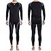 FITEXTREME Mens MAXHEAT Soft Fleece Long Johns Thermal Underwear Set Black M