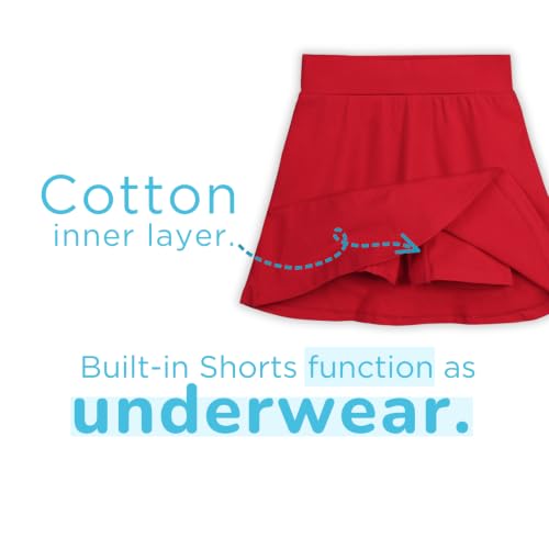 Image of YouGotPlanB Cotton Skater Skirt for Girls | Pack of 1 | Ages 3-16 Years | Attached Inner Shorts | Ideal for Sports & Play