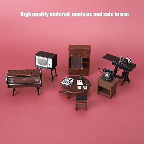 6Pcs/Set Miniature Furniture Accessories Simulation Mini Vintage Japanese Furniture Accessories for 1/12 Dollhouse(6Pcs/Set Miniature Furniture)