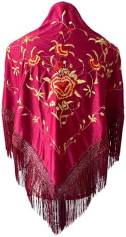 Genérico FLAMENKA ROCIERA Mantón de Flamenca, Mantoncillo Bordado...