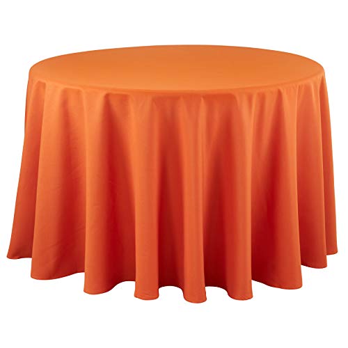 SARO LIFESTYLE Collection Casual Design Everyday Tablecloth, 120", Pumpkin