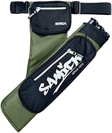 SAMICK SPORTS Archery Arrow Quiver for Arrows – Adjustable Waist Hanged Quiver – 3 Protected Arrow Tubes – Pockets for All Your Equipment Right Handed ONLY SAMICK SPORTS Archery Arrow Quiver for Arrows – Adjustable Waist Hanged Quiver – 3 Protected Arrow Tubes – Pockets for All Your Equipment Right Handed ONLY