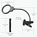 Fancii Daylight LED 3X Magnifying Lamp Rechargeable with Metal Clamp - Illuminated Optical Glass Magnifier Lens with 3 Adjustable Light Settings & Detachable Aluminum Handle