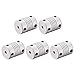 Tool parts 4mm To 6mm Aluminum Alloy Shaft Coupling Flexible Coupler L25xD19 Silver - 5pcs