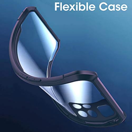 Image of TheGiftKart Shockproof Crystal Clear Back Cover Case for Xiaomi 11i 5G / 11i Hyper Charge 5G | 360 Degree Protection | Protective Design | Transparent Back Cover Case (PC & TPU, Blue Bumper)