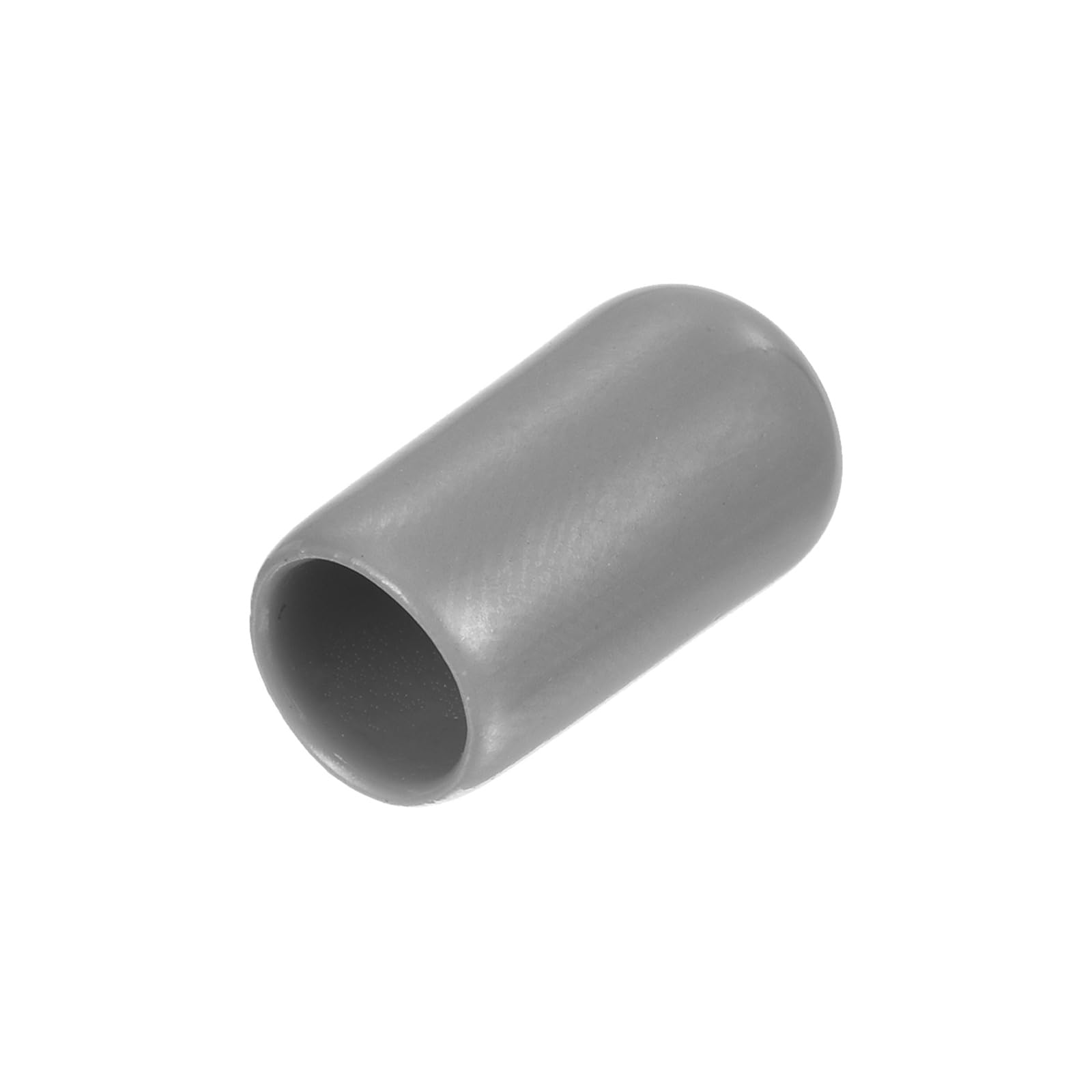 uxcell 20pcs Rubber End Caps Protective Caps 7.5mm ID Vinyl PVC Round Tube Bolt Cap Cover Screw Thread Protectors, Light Grey
