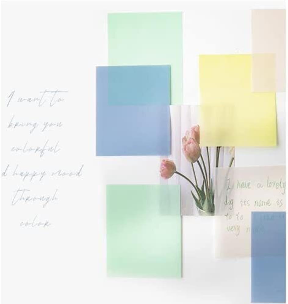Transparent Sticky Notes - 3 x 2 in, 200 Sheets Transparent Sticky Notes, 4 Packs Clear, Self-Sticky Notes for Books Annotation and Tracing, See Through Sticky Notes