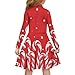 YGFLPPV Christmas Girls' School Uniform Dresses & Jumpers Candy Cane Print A Line Midi Fit and Flare Casual Smocked, Girls Polo Uniform Dress, for 9-11 Years Kids Holiday Outfit