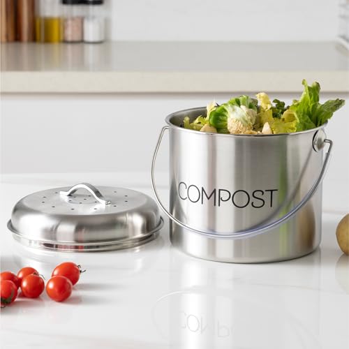 Navaris Indoor Compost Bin with Odour Blocking Filters