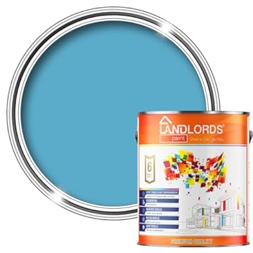 Landlords Weather Shield Ocean Blue Smooth Masonry Paint | 5L in 30+ Colours | Storm Proof, Scrub Resistance & Waterproof | Weatherproof Technology Designed with Acrylic Resin for Ultimate Protection