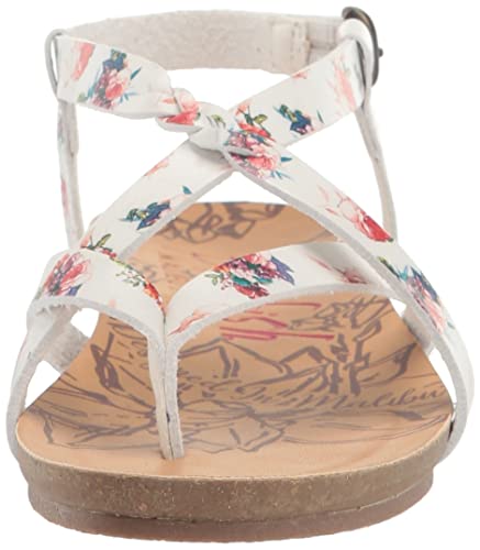 Blowfish Malibu Girls Ankle Strap Sandal Flat, White Starbella, 13 Little Kid2