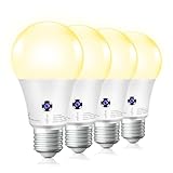 Sengled Dusk to Dawn Light Bulbs Outdoor, 3000K Soft White, A19 LED Sensor Light Bulbs 10.5 Watt Equivalent, 1200LM, Automatic Photocell Light Bulb for Outdoor Lighting, 4 Pack