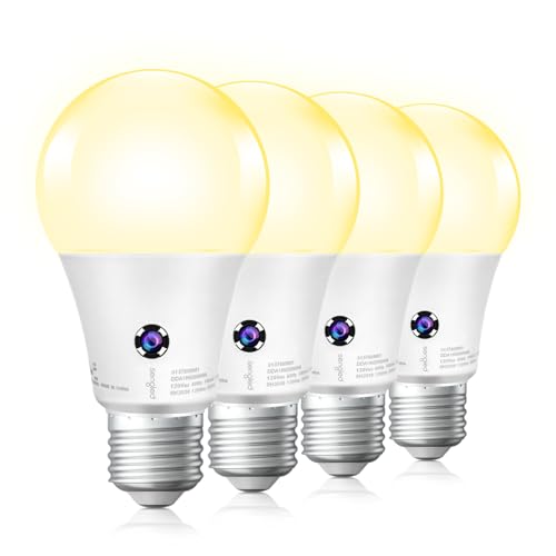 Sengled Dusk to Dawn Light Bulbs Outdoor, 3000K Soft White, A19 LED Sensor Light Bulbs, 4 Pack