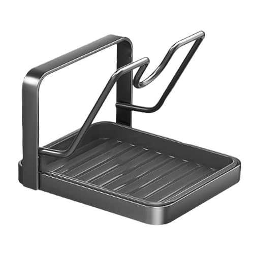 Carbon Steel Kitchen Countertop Storage with Tray - Versatile Pot Lid Organizer for Baking Trays and Utensils